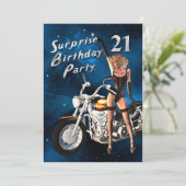 21歳の誕生日パーティの招待状 招待状 (スタンド正面)