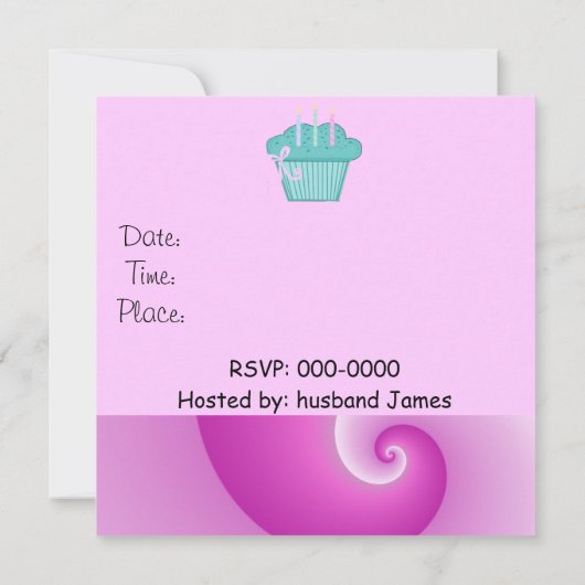 21歳の誕生日パーティの招待状 招待状 (裏面)