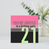 21歳の誕生日パーティの招待状 招待状 (スタンド正面)