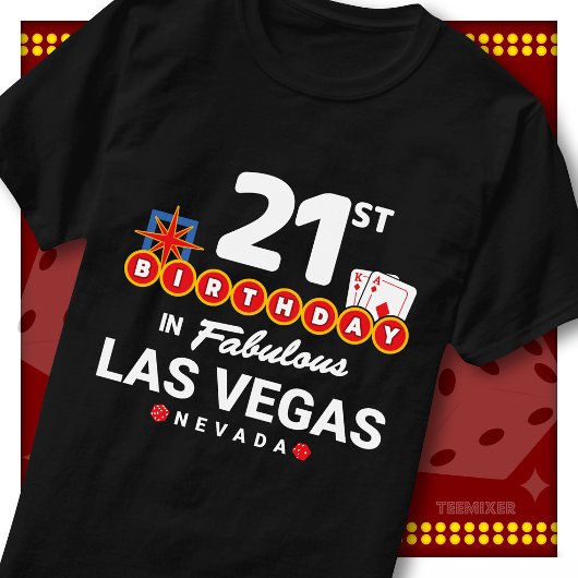 21歳の誕生日パーティクルーラスベガスウェルカムサイン Tシャツ