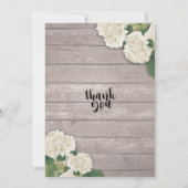 21歳の誕生日パーティーあじさい花ライトウッド 招待状 (裏面)