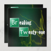 21歳の誕生日パーティーのお知らせ ブレイク21 招待状 (正面/裏面)