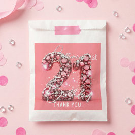 21歳の誕生日パーティーのお礼にピンクダイヤモンドの華やかさ フェイバーバッグ