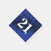 21歳の誕生日パーティーのためのスターリーギャラクシー   スタンダードカクテルナプキン (角)