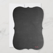 21歳の誕生日パーティーのチョークボードに描かれた花 招待状 (裏面)