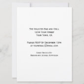 21歳の誕生日パーティーのブラックシェブロングランジ招待状 招待状 (裏面)