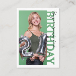 21歳の誕生日パーティーの写真 エンクロージャーカード