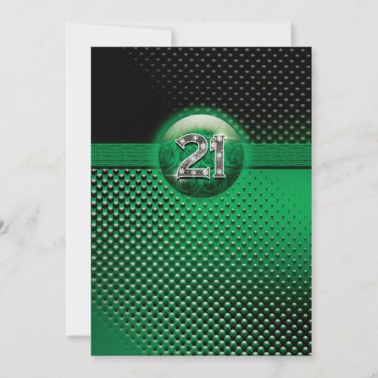 21歳の誕生日パーティーの招待状 - カスタマイズ可能 招待状 (正面)