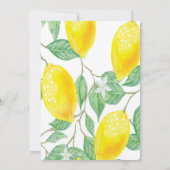 21歳の誕生日パーティーイエローレモン白 招待状 (裏面)