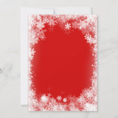 21歳の誕生日パーティーウィンターワンダーランドスノーフレーク 招待状 (裏面)