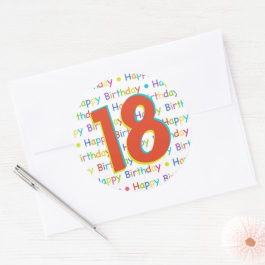 21歳の誕生日パーティーカスタマイズ可能な年齢ナプキン ラウンドシール (封筒)