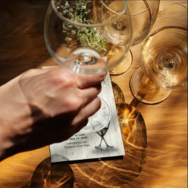 21歳の誕生日パーティーシャンパングラス木製ライト 招待状