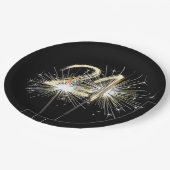 21歳の誕生日パーティースパーカーズオンブラック ペーパープレート (アングル)