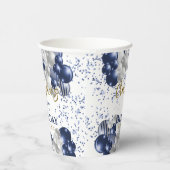 21歳の誕生日パーティーネイビーバルーン 紙コップ (右)