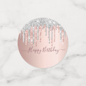 21歳の誕生日パーティーバラ金ゴールドグリッターフォトシルバー コンフェッティ (スモール正面)