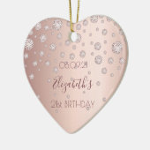 21歳の誕生日パーティーバラ金ゴールドダイヤモンド名 セラミックオーナメント (左)