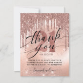 21歳の誕生日パーティーバラ金ゴールド  サンキューカード (正面)