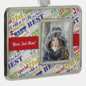 21歳の誕生日パーティーパーソナライズされたプレゼント シルバープレートフレームオーナメント (右)