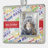 21歳の誕生日パーティーパーソナライズされたプレゼント シルバープレートフレームオーナメント (左)