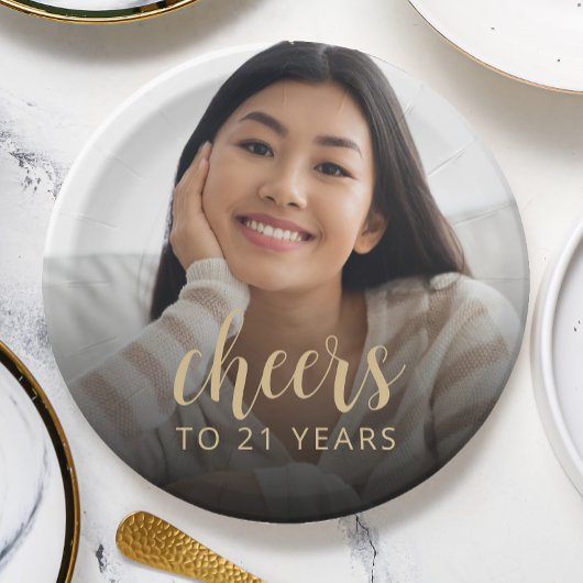 21歳の誕生日パーティーフォト応援 ペーパープレート