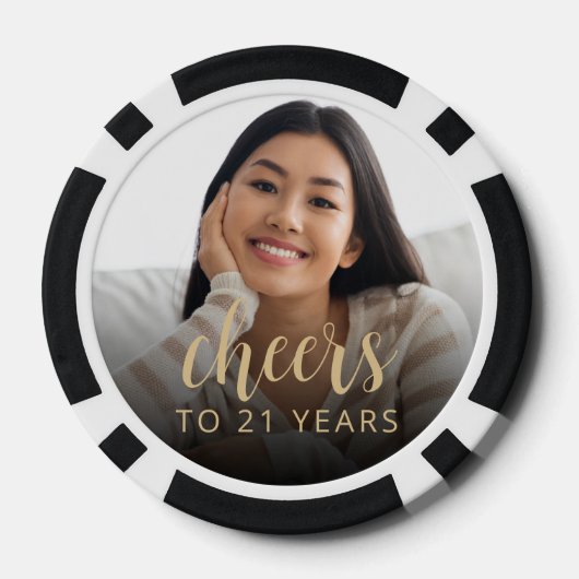 21歳の誕生日パーティーフォト応援 ポーカーチップ (裏面)
