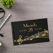 21歳の誕生日パーティーブラック金ゴールドノート ゲストブック