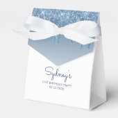 21歳の誕生日パーティーブルーグリッタードリップスクリプト フェイバーボックス (正面サイド)