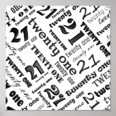 21歳の誕生日パーティーポスター ポスター (正面)