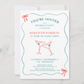 21歳の誕生日パーティーマルチニグラス応援 招待状 (正面)