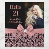 21歳の誕生日パーティーワインボトルラベル ワインラベル (シングルラベル)