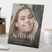 21歳の誕生日パーティー写真へようこそ 台座サイン (インサイチュ)