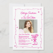 21歳の誕生日パーティー写真エスプレッソ・マルティーニ 招待状 (正面)