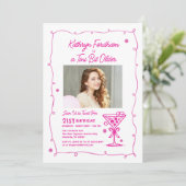 21歳の誕生日パーティー写真エスプレッソ・マルティーニ 招待状 (スタンド正面)