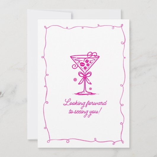 21歳の誕生日パーティー写真エスプレッソ・マルティーニ 招待状 (裏面)