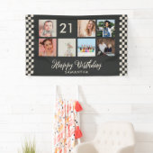 21歳の誕生日パーティー写真コラージュバナー 横断幕 (インサイチュ)