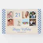 21歳の誕生日パーティー写真コラージュバナー 横断幕 (横)