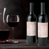 21歳の誕生日パーティー写真バラ金ゴールドグリッタードライブ ワインラベル