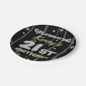 21歳の誕生日パーティー名の追加 ペーパープレート (アングル)