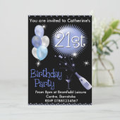 21歳の誕生日パーティー招待状 - コップ 招待状 (スタンド正面)