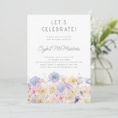 21歳の誕生日パーティー春水彩フローラ 招待状 (スタンド正面)