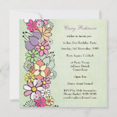 21歳の誕生日パーティー春開花カスタム招待状 招待状 (裏面)
