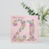 21歳の誕生日パーティー春開花カスタム招待状 招待状 (スタンド正面)