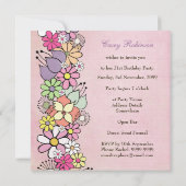 21歳の誕生日パーティー春開花カスタム招待状 招待状 (裏面)