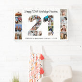 21歳の誕生日パーティー番号21フォトコラージュ 横断幕 (インサイチュ)