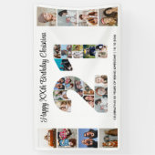 21歳の誕生日パーティー番号21フォトコラージュ 横断幕 (縦)