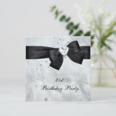 21歳の誕生日パーティー白黒 招待状 (スタンド正面)