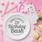 21歳の誕生日パーティー紙プレート ペーパープレート (パーティー)