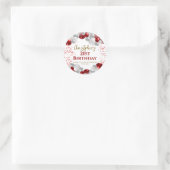 21歳の誕生日パーティー赤い風船ありがとう ラウンドシール (バッグ)