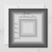 21歳の誕生日パーティー銀金ゴールド 招待状 (裏面)