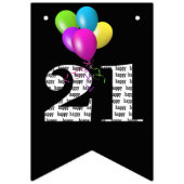 21歳の誕生日パーティー風船 バンティングフラッグ (第2の旗)